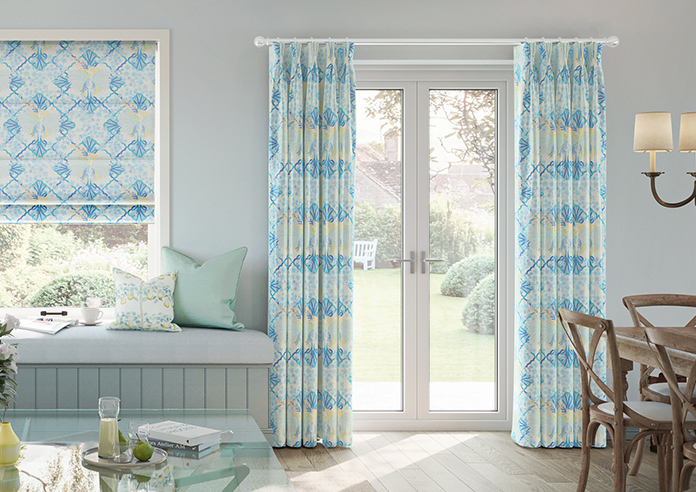 Faded Glamour, China Blue White - Made To Measure Curtains - Image 3